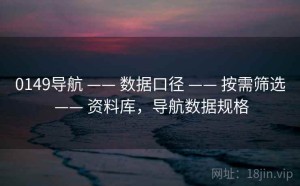 0149导航 —— 数据口径 —— 按需筛选 —— 资料库，导航数据规格